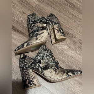 Snakeskin ankle boots